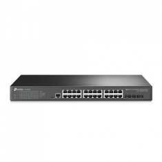 Switch TP-Link cu management L2, 24 Porturi Gigabit, 4 x SFP+ Gigabit