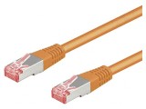 Patch cord portocaliu 0,5m S/FTP 6a LSZH 27AWG, Goobay