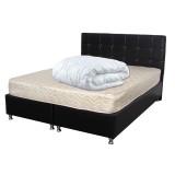 Set Saltea Super Ortopedica Sofia, 160x200x20cm, fermitate medie, cu plasa arcuri tip bonell, reversibila, sistem aerisire cu butoni, Saltex plus pilo