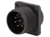 Conector circular soclu IP67 8 pini argintat tată