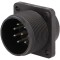 Conector circular soclu IP67 8 pini argintat tată