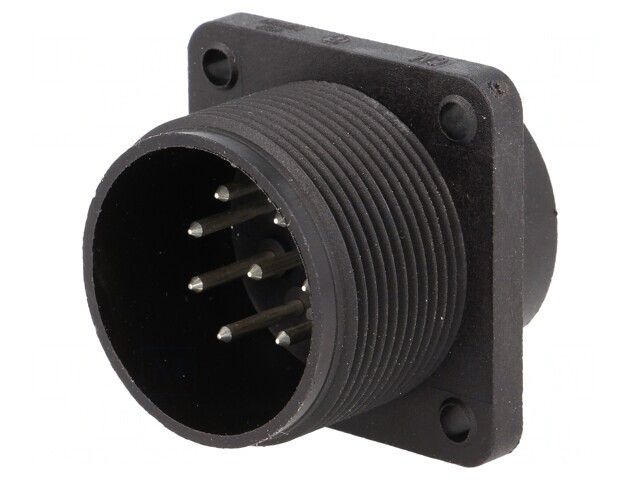 Conector circular soclu IP67 8 pini argintat tată
