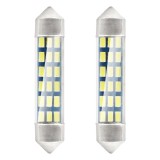 Set 2 becuri auto AMIO , LED, C5W SV8.5-8, 18 SMD 3014, 41mm, 12V, capac sticla, leduri alb sofit Festoon AutoDrive ProParts