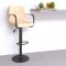 Scaun de bar, crem, catifea - 2