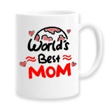 Cana alba personalizata &quot;World&#039;s best mom&quot;, INOVATIX&reg;. 330ml, Oem