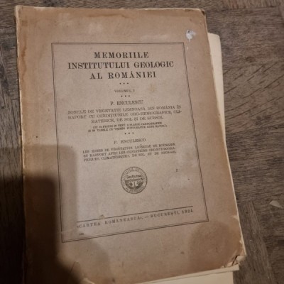 Memoriile Institutului Geologic al Romaniei - P. Enculescu Vol 1 foto