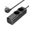 Prelungitor HOCO NS10, 67W, 3A, 1 x USB-A - 3 x USB-C - 2 x Schuko, Negru