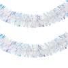 Beteala Craciun Holografica Alb 2m x 12cm, Decoratiune Brad, Tinsel Interior, Sclipici, Ornamental Festiv