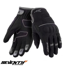 Manusi femei pentru scuter - motocicleta Touring iarna Seventy model SD-C45 negru/gri &ndash; WinterTex M (8 cm)