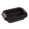 Set 3 tavi, 36/40.5/46 cm, interior granit, maner plastic, Negru, General