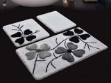 Cumpara ieftin Set 3 Covorase de Baie Kirk Gri (Acryl), Chilai Home