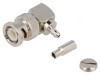Conector BNC tată unghi 90&deg; 50&Omega; crimpat POM aurit