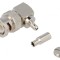 Conector BNC tată unghi 90&deg; 50&Omega; crimpat POM aurit