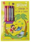 Coloram cu Lilo si Stitch. Carte de colorat cu 4 creioane cerate. Disney. Stitch/***