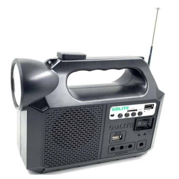 Kit solar portabil GDLITE GD8017 Music cu Bluetooth pentru Camping