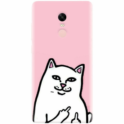 Husa silicon pentru Xiaomi Redmi Note 4, White Cat foto
