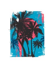 Sticker decorativ Apus pe Plaja, Multicolor, 69 cm, 3673ST foto