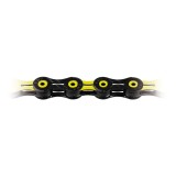 Lant KMC X11SL DLC 116L Bolt-5.5mm 11V Negru/Galben Cod:525240435RM