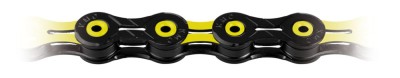 Lant KMC X11SL DLC 116L Bolt-5.5mm 11V Negru/Galben Cod:525240435RM foto