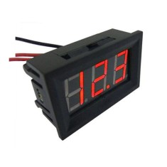 Voltmetru digital leduri rosii, 4.5 - 30 V, carcasa culoare neagra, 3 fire foto