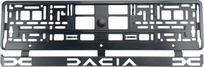 Set 2 bucati, suport numar inmatriculare Carbon, Dacia II foto