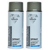 Pachet 2 x Vopsea Spray Gri Piatra RAL 7030 Brilliante 400ml