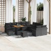 VidaXL Set de canapele pentru grădină 13 pcs Negru 80 x 80 x 71 cm 3364139