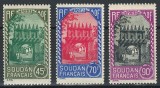 Sudanul Francez (AOF / Africa Occidentală Franceză) 1931&ndash;1940 - Set 3 Timbre &bdquo;Poarta Monumentală din Djenn&eacute;&rdquo; -KV1