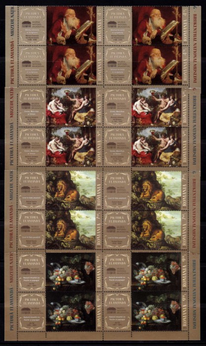 RO 2016 LP 2090 &quot;Iubeste arta ! Brukenthal&quot; , serie in bloc de 4 cu margini, MNH