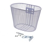 Cos Bicicleta Fata Copii Alb Otel 25x17x15 cm