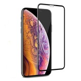 Folie de sticla 6D Apple iPhone XS MAX, MyStyle margini colorate Negru, Anti zgariere