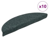 VidaXL Covorașe autoadezive pentru scări, 10 buc., 56x17x3 cm, semirotunde, verzi