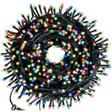 Cumpara ieftin Instalatie brad de Craciun, Liniara 30 M, 300 LED -uri, cu 8 jocuri de lumini, Pentru Exterior/Interior, Multicolor