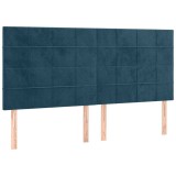 Cumpara ieftin Tablie de pat albastru inchis 200x5x118/128 cm catifea