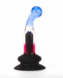 Cumpara ieftin Dop Anal Cu Vibratii, Albastru + Rosu, 14 cm