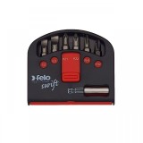 Set 7 biti surubelnita Felo Swift, drept, PH, PZ, cu adaptor, L=25mm, in cutie