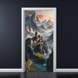 Cumpara ieftin Folie imprimata color pentru decor Usa, dimensiune 200 x 90cm, model: AVX-DR16
