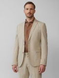 s.Oliver BLACK LABEL Sacou barbati cu model fin si croiala Slim Fit, Maro deschis, 46