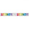 Banner Decorative, Holografic, Argintiu, &quot;Let&#039;s Party&quot;, 270x19cm, Oem