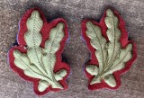 C7 - petlite militare - laur mare 7 - auriu - rosu muzica militara - piesa de colectie