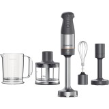 Mixer vertical Kenwood Triblade XL+ HBM60.307GY, 0W22111073, 1000 W, pahar gradat 0.7l, tocator 0.5l, accesoriu piure, tel, viteza variabila, gri/argi