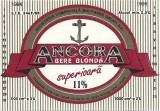 NI509 Etichetă bere blondă superioară Ancora, 1994-1995, Societatea comercială Malț Bere Galați SA