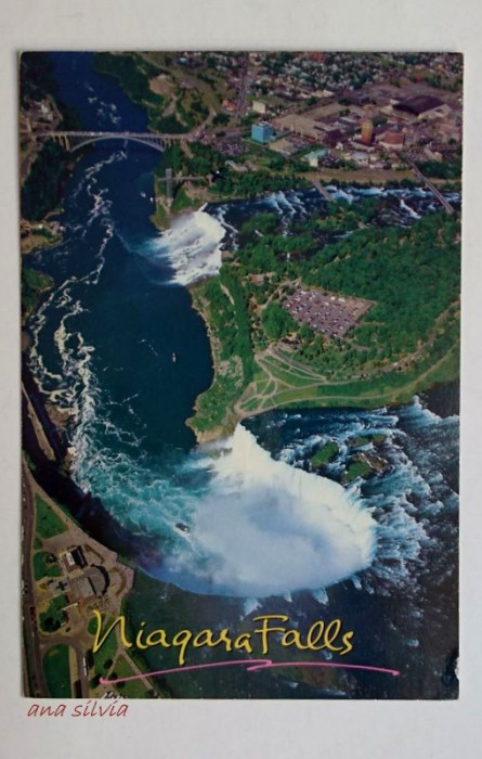 Niagara Falls Postcard, Cascada Niagara Vedere