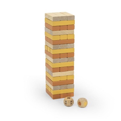 Joc Jenga in culori calde, PolarB Viga foto
