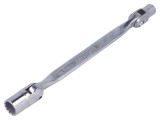 Cheie tubulară 10mm/13mm cu articulaţie, oţel aliat, 221mm
