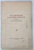 DE QUINTILIANI FONTIBUS GRAECIS scripsit CONSTANTIN BALMUS , 1937 *TEXT IN LIMBA LATINA