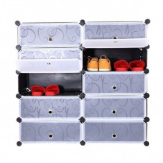 Organizator pentru pantofi, plastic/metal, negru, BEKIM TIPUL 1 foto