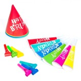 Set Party N/A, Happy Birthday, 18 Bucăți, Multicolor, Material H&acirc;rtie, Oem