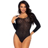 LEG AVENUE - MOSAIC SNAP CROTH BODYSUIT ONE SIZE, LEG AVENUE TEDDIES