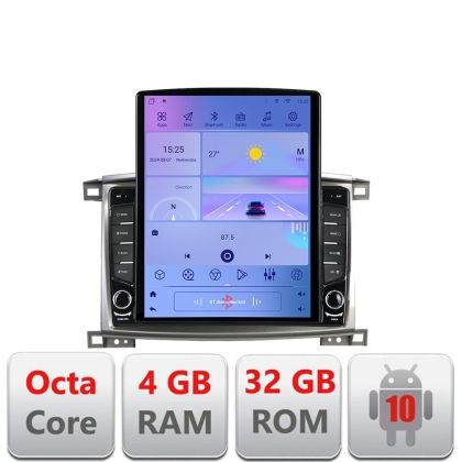 Navigatie Toyota Land Cruiser L100 2002-2008 G-l100 ecran tip TESLA 9.7&quot; cu Android Radio Bluetooth Internet GPS WIFI CarStore Technology